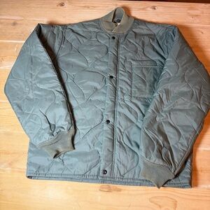 Vintage Military Liner Jacket M65 Style Quilted OD Green Mens Medium